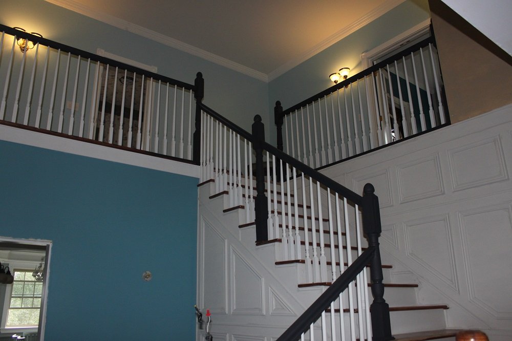 FaithSpun | Painting Stairs | Black and White Stairs