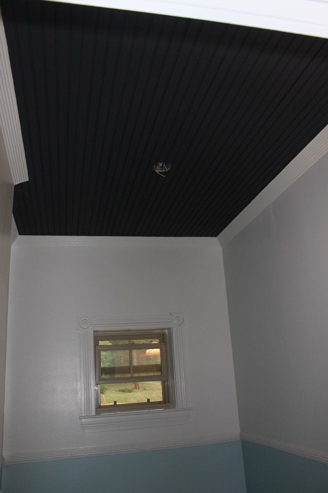 FaithSpun | Beadboard Ceiling | Bathroom